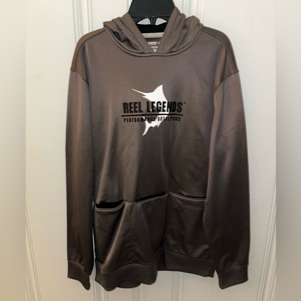 Reel Legends First MateGrey Hooded Sweatshirt men’s medium